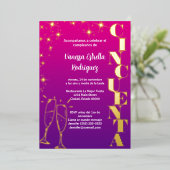 インビタシオンエスパニノール50クンプレニャノスロサイ・モラド 箔招待状 (立ち正面)