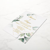 インビタシオンエレガンテ金ゴールドフォイルパラボダ 箔招待状 (回転した状態)