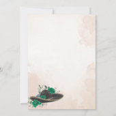 インビタシオンキンセアニラチャラエメラルドグリーン 招待状 (裏面)