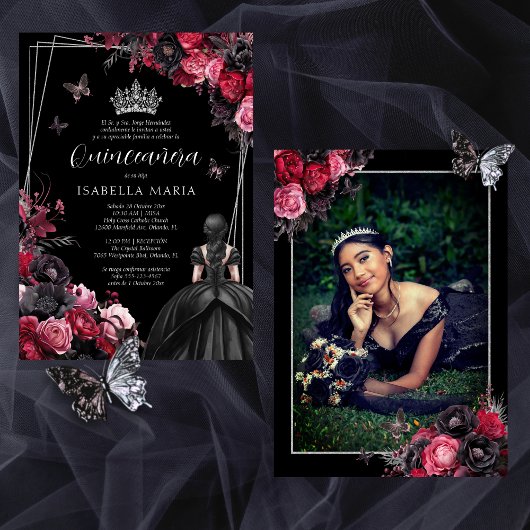 インビタシオンキンセアニラフローラゴティカロサダ，ロハ 招待状