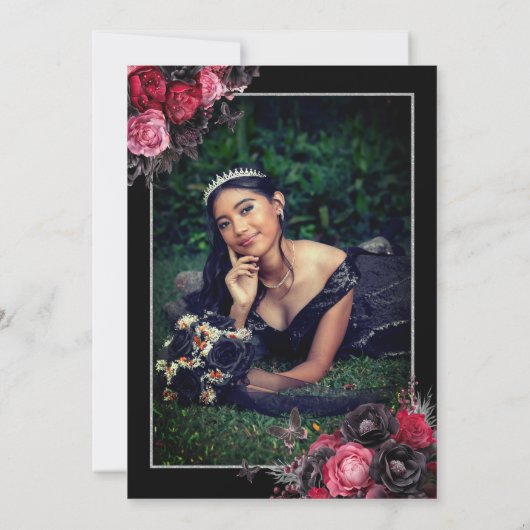 インビタシオンキンセアニラフローラゴティカロサダ，ロハ 招待状 (裏面)