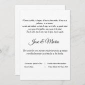 インビタシオンクリスティアナパラボダスカラーブランコ 招待状 (正面/裏面)