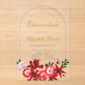 インビタシオンコンフロールロハパラキンセアニラ アクリル招待状 (正面)