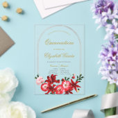 インビタシオンコンフロールロハパラキンセアニラ アクリル招待状 (インサイチュ (ウェディング))