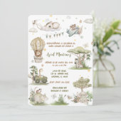 インビタシオンサファリ動物ボホベビーシャワー 招待状 (スタンド正面)