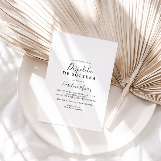 インビタシオンセンシラデデスペディダデソルテラ 招待状