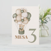 インビタシオンテディベアーベビーシャワーボーイカルテル・デ・ラ 招待状 (スタンド正面)