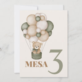 インビタシオンテディベアーベビーシャワーボーイカルテル・デ・ラ 招待状