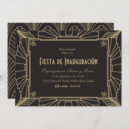 インビタシオンテマティカde 1920年フィエスタ・デ・エクスプレタシオン 招待状 (正面/裏面)