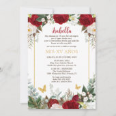 インビタシオンデキンセアニラエンエスパニノールフロレスロハス 招待状 (正面)