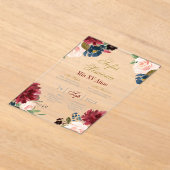 インビタシオンデキンセアニラコンマルコローザ アクリル招待状 (レイダウン)