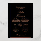 インビタシオンデキンセアニラ金ゴールド箔 箔招待状 (正面)