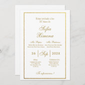 インビタシオンデキンセアニラ・エレガンテ 招待状 (正面/裏面)