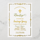 インビタシオンデバウティスムパラニーニョ 箔招待状 (正面)