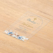 インビタシオンデバウティスモフローラアズールエンエスパニョルインビ アクリル招待状 (レイダウン)