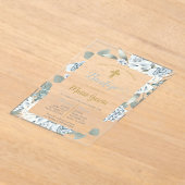 インビタシオンデバウティスモフローラアズールエンエスパニョル アクリル招待状 (レイダウン)