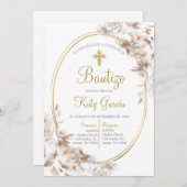 インビタシオンデバウティスモフローラブランカエンエスパニョル 招待状 (正面/裏面)