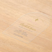 インビタシオンデバウティスモフローラローザエンエスパニョル アクリル招待状 (レイダウン)