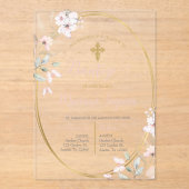 インビタシオンデバウティスモフローラローザエンエスパニョル アクリル招待状 (正面)