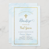 インビタシオンデバウティスモ色アズールエンエスパニョル 招待状 (正面/裏面)