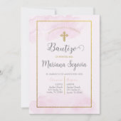 インビタシオンデバウティスモ色ローザエンエスパニョル 招待状 (正面)