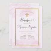 インビタシオンデバウティスモ色ローザエンエスパニョル 招待状 (正面/裏面)