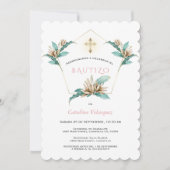 インビタシオンデバウティゾコンフローレス金ゴールドアイボリーリリー 招待状 (正面)