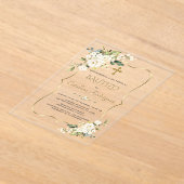 インビタシオンデバウティゾコンフローレス金ゴールドバプテスマ アクリル招待状 (レイダウン)