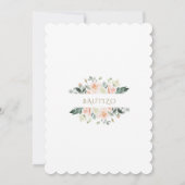 インビタシオンデバウティゾコンフローレス金ゴールドバプテスマ 招待状 (裏面)