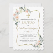 インビタシオンデバウティゾコンフローレス金ゴールドバプテスマ 招待状 (正面)