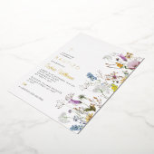 インビタシオンデフロレスシルヴェストレスパラボティソ 箔招待状 (回転した状態)