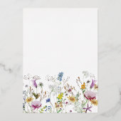 インビタシオンデフロレスシルヴェストレスパラボティソ 箔招待状 (裏面)