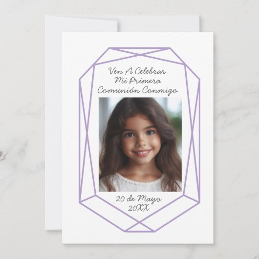 インビタシオンデプリメラコムニオンコンフォト 招待状 (正面)