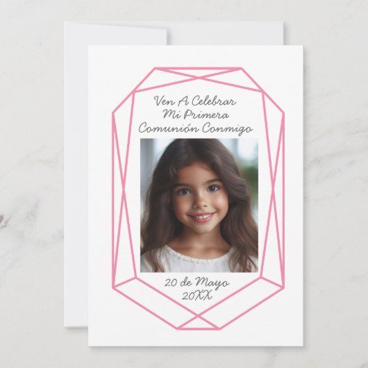 インビタシオンデプリメラコムニオンコンフォト 招待状 (正面)