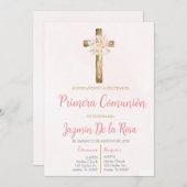 インビタシオンデプリメラcomunionフローラローザ 招待状 (正面/裏面)