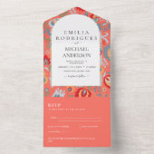 インビタシオンデボダエスパニョルイングレスプヴォFOLKART オールインワン招待状 (内側)