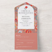 インビタシオンデボダエスパニョルイングレスプヴォFOLKART オールインワン招待状 (内側)