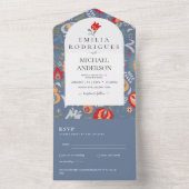 インビタシオンデボダエスパニョルイングレスプヴォFOLKART オールインワン招待状 (内側)