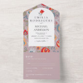 インビタシオンデボダエスパニョルイングレスプヴォFOLKART オールインワン招待状 (内側)