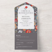 インビタシオンデボダエスパニョルイングレスプヴォFOLKART オールインワン招待状 (内側)