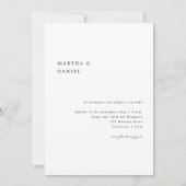 インビタシオンデボダエレガンテ |スペインの結婚s 招待状 (正面)
