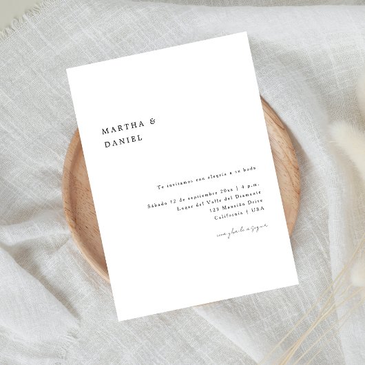 インビタシオンデボダエレガンテ |スペインの結婚s 招待状