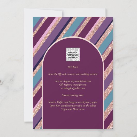 インビタシオンデボダプープラトゥルケサオロスペインの 招待状 (裏面)