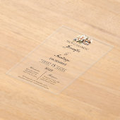 インビタシオンデボダベージュコンアニロ アクリル招待状 (レイダウン)