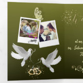 インビタシオンデボダヴェルデコンプルリナ 三つ折り招待状 (内部最初)