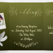 インビタシオンデボダヴェルデコンプルリナ 三つ折り招待状 (内部中)