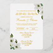 インビタシオンデボダ金ゴールド箔 箔招待状 (正面)