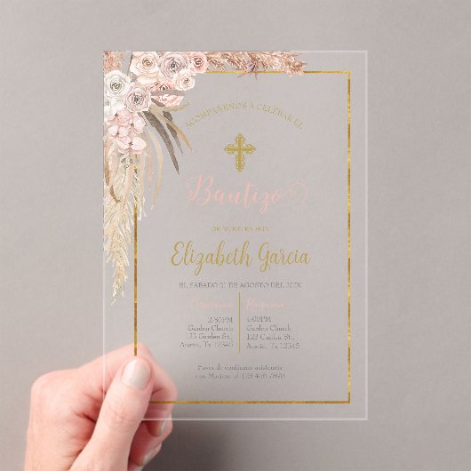 インビタシオンデボホパラボティスモ アクリル招待状 (インサイチュ (ポータブル))