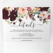 インビタシオントリプチエレガントカフローラ写真 三つ折り招待状 (内部最初)