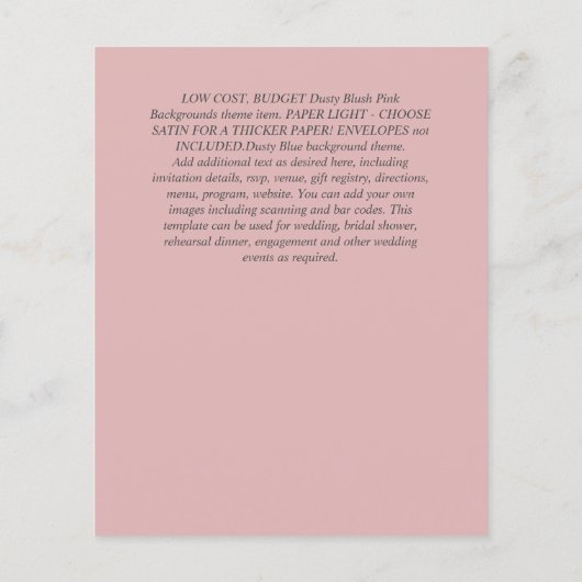 インビタシオンドボダピンク結婚フローラ予算 チラシ (裏面)